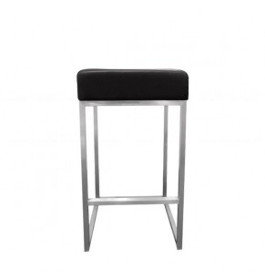 Leon Steel Leather Bar Stool