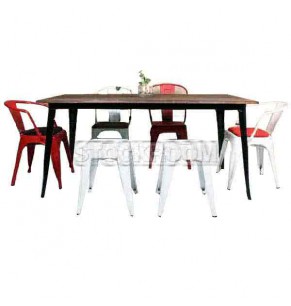 Tolix Style Industrial Dining Table