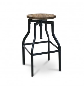 Loft Style Industrial Adjustable Low Bar Stool