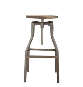 Loft Style Industrial Adjustable Low Bar Stool