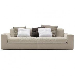 Lucca Fabric Feather Down Sofa - 2 Seater