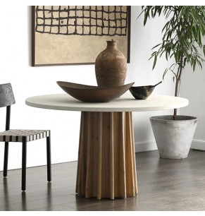 Madelaine Round Slate Dining Table