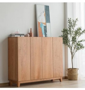 Madison Solid Oak Wood Shoes Cabinet