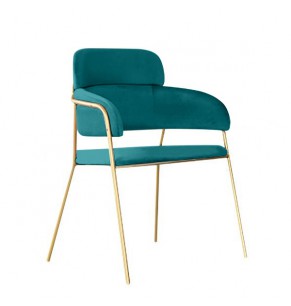 Madsen Velvet Chair with Brass Frame