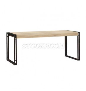Manhattan Vintage Industrial Style Solid Wood Table by Stockroom