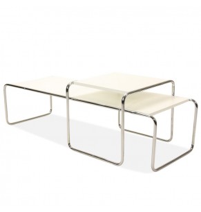 Marcel Breuer Style Laccio Coffee Table + Side Table
