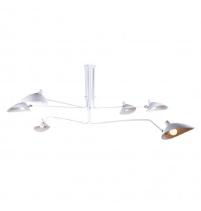 Serge Mouille Style 6 Arms Pendant Lamp