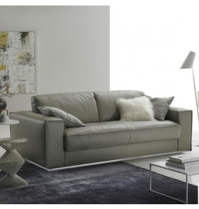 Merton Leather Feather Down Sofa - 2 seater