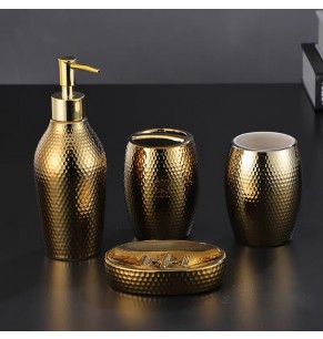 Modern Creative Gold Ceramic Bath Set