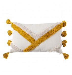 Moroccan Style Geometric Tufted Embroidery Cushion