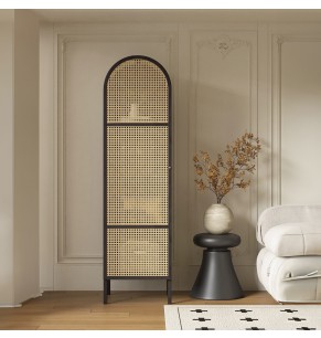 Nassau Contemporary Woven Cane Wardrobe Single door