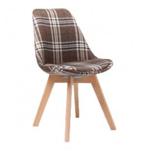Navarro Full Fabric Dining Chair - Checkers Pattern