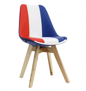 Navarro PU Leather Dining Chair - France Flag Pattern