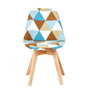Navarro Full Fabric Dining Chair - Geometric Pattern