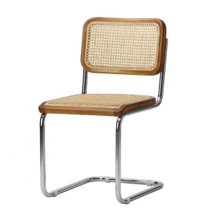 Nordic Rattan Woven Steel Base Cane Chair