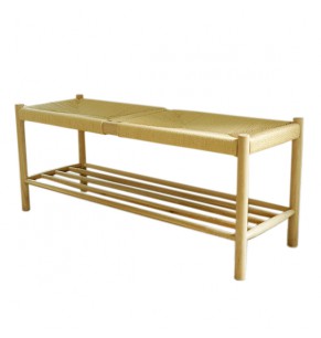 Otakar Solid Oak Wood Shoe Rack Bench