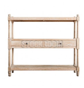 Pablo Handcrafted Solid Oak Wood Console Table