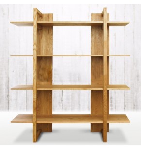 Pacific Solid Oak Wood Bookshelves