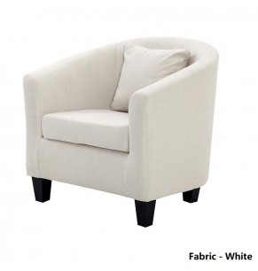 Panika Style Barrel Chair Tub Club Armrest Faux Leather/ Fabric