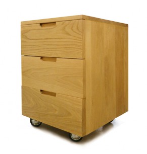 Pentti Solid Wood 3 Drawers Cabinet with Castors