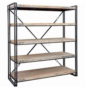  Manhattan Vintage Industrial Style Solid Wood Bookshelves by Stockroom