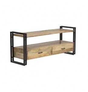 Manhattan 2 Vintage Industrial Style Solid Wood TV Cabinet by Stockroom