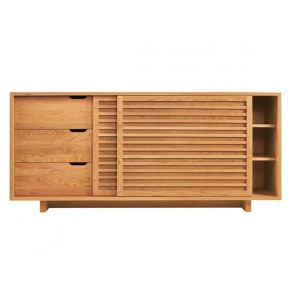 Policka Solid Oak Wood Storage Cabinet