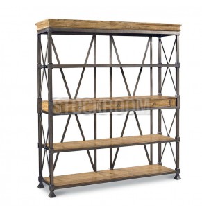 Sarah Industrial Bookshelf with Drawers