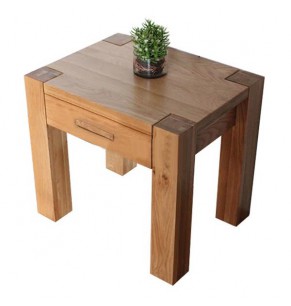 Seigel Solid Oak Wood Side Table