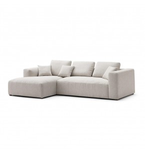 Selena Fabric Feather Down Sofa - L Shape / Sectional Sofa