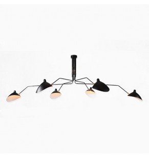 Serge Mouille Style 6 Arms Pendant Lamp