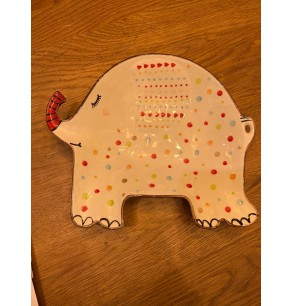 Elephant Ceramic Plate