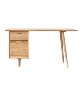 Sindri Solid Oak Wood Desk with 3 Drawers