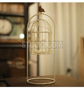 Sparrow birdcage candle stand