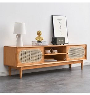 Stamford Solid Wood with Rattan TV Cabinet