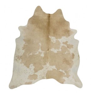 STOCKROOM Beige and White Natural Cowhide Rug