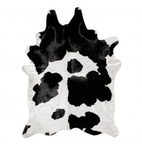 STOCKROOM Black and White Natural Cowhide Rug