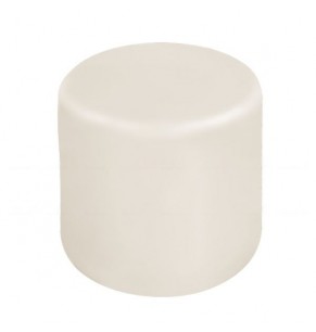 Stockroom Mini Cake Leather Ottoman - Round