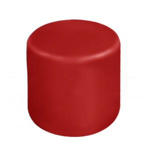 Stockroom Mini Cake Leather Ottoman - Round