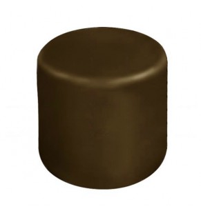 Stockroom Mini Cake Leather Ottoman - Round