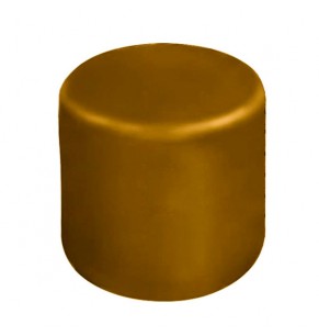 Stockroom Mini Cake Leather Ottoman - Round