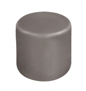 Stockroom Mini Cake Leather Ottoman - Round