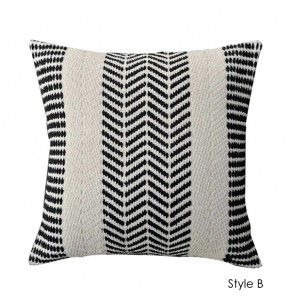 Strip Knit Decorative Cushion