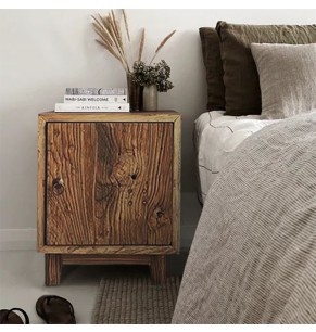 Sutton Elm Wood Bedside Table