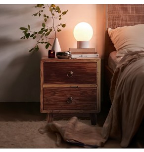 Sutton Elm Wood Bedside Table