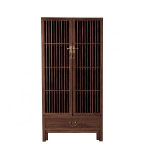 Tang Elm Wood Tall Storage Cabinet