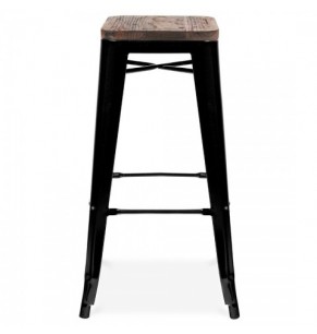 Xavier Pauchard Tolix Style Bar Stool (Wooden Top)