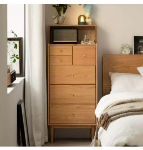 Travis Solid Oak Wood Chest - 6 Drawers