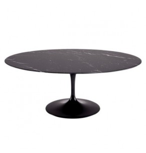 Tulip Style Oval Coffee Table - Marble