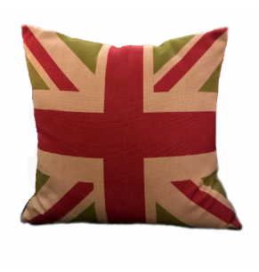 Union Jack Cushion - Green